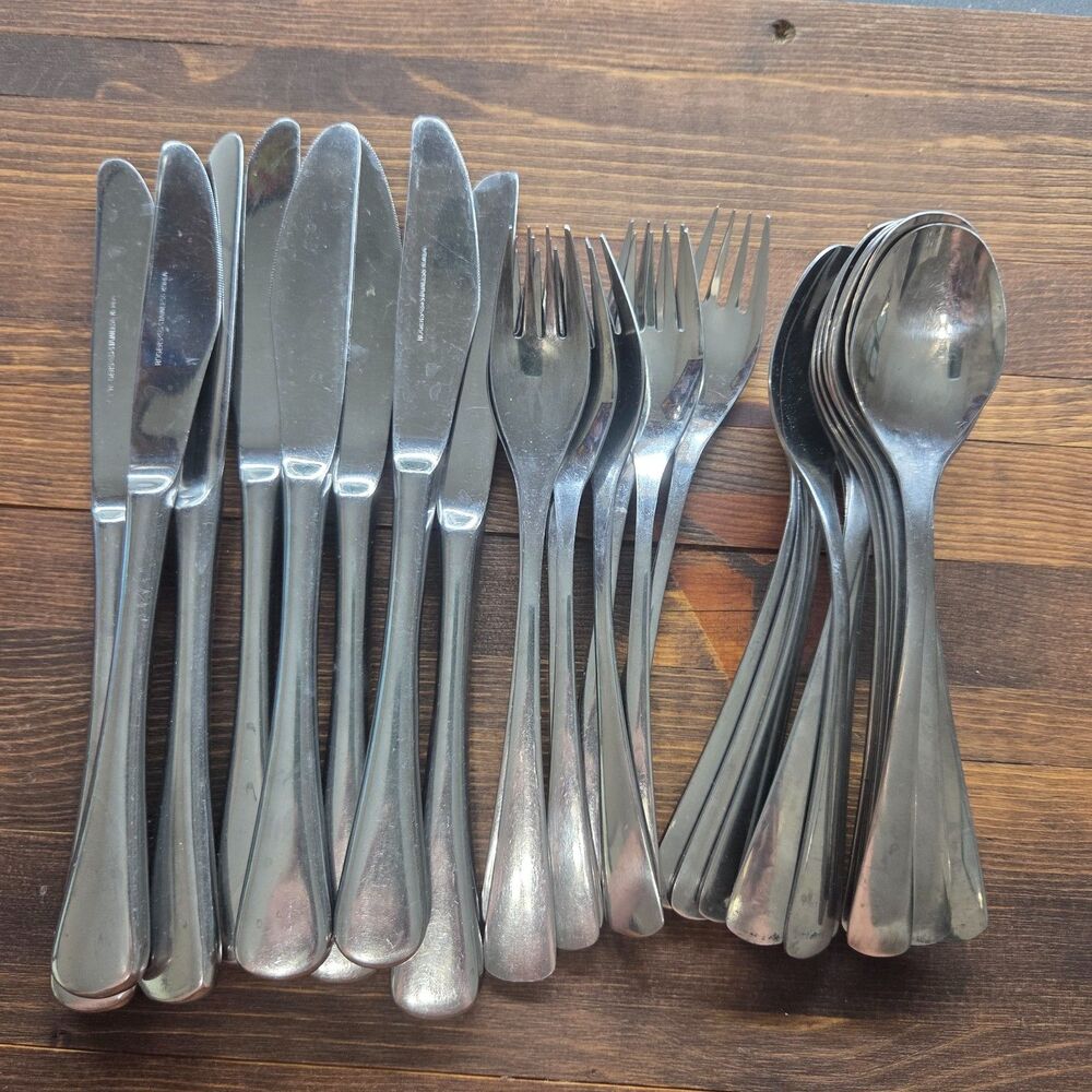 Vintage F.B. Rogers Cobra Stainless Flatware 33 Piece Set Japan MCM